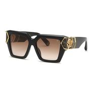 Philipp Plein Spp135m Woman Sunglasses Black Brown Gradient Brown / CAT2 Women