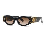 Philipp Plein SPP136M PLEIN HERA 700Y Woman Sunglasses Acetate Black Brown Geometric Normal Shaded