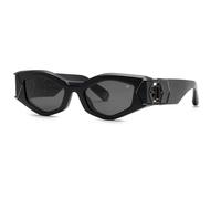 Philipp Plein Woman SPP136M PLEIN HERA 700 Sunglasses Acetate Black Smoke Geometric Normal