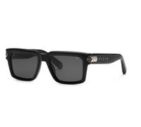 Philipp Plein SPP181M PLEIN EMPIRE 700 Man Sunglasses Acetate Black Smoke Squared Normal