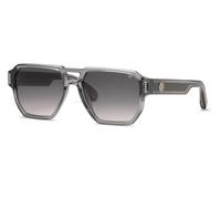 Philipp Plein SPP200M PLEIN STUD 819 Man Sunglasses Acetate Grey Smoke Geometric Normal Nuanced