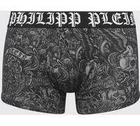 PHILIPP PLEIN Stretch Cotton Blend Boxer Shorts with Tattoo Print - Size: 3XL - male