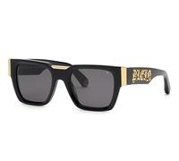 Philipp Plein Man SPP095M PLEIN GLARES 700 Sunglasses Acetate Black Grey Squared Normal