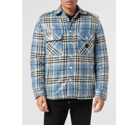PHILIPP PLEIN Tartan Shirt Jacket with Sequin Embroidery and Epaulets - Size: XL - male