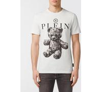 PHILIPP PLEIN Teddy Bear Print Cotton T-Shirt with Contrast Logo - Size: L - male