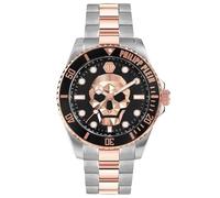 Philipp Plein The $Kull Diver Men's Analogue Quartz Watch, Two-Tone/Black - Pwoaa0822, Bracelet