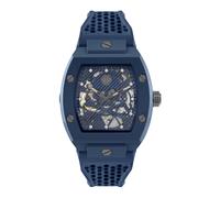 Philipp Plein The Skeleton Men's Watch Ecoceramic Analogue Automatic Silicone, blue, OS, Philipp Plein The $keleton