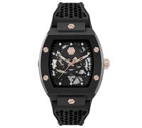 Philipp Plein The Skeleton Herren-Armbanduhr ECOCERAMIC Analog Automatik Silikon