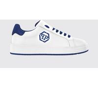 PHILIPP PLEIN Two-Tone Monogram Leather Low-Top Trainers with Hexagon Logo - Size: 41 - male