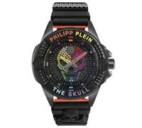 Philipp Plein Men's Watch Analog Quartz $KULL Black Crystals PWAAA1121 Silicone