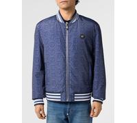 PHILIPP PLEIN Varsity Bomber Jacket with Zip and Contrast Trims - Size: 3XL - male