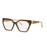 Philipp Plein VPP068S PLEIN QUEEN 03BQ Woman Optical frames Acetate Brown Geometric