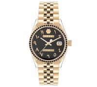 Philipp Plein , Crystal Gold Superlative Date Watch ,Yellow female, Sizes: ONE SIZE