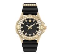 Philipp Plein Women's Analogue Quartz Watch with Silicone Strap PWOFA0225
