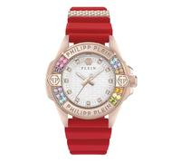 Philipp Plein Women's Analogue Quartz Watch with Silicone Strap PWOFA0325