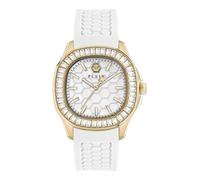 Philipp Plein The $Pectre Lady Women's Watch Analogue Quartz Silicone, Gold/White - Pwtaa0924