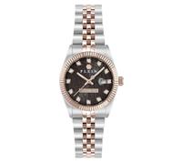 Philipp Plein Women's Watch Analogue Quartz Date Superlative Stainless Steel, Two-tone / brown - Pwnfa0625