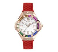 Philipp Plein Women's Analogue Quarz Watch with Silicone Strap PWBDA0524