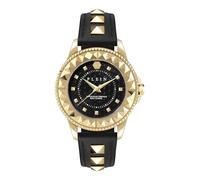 Philipp Plein Women's Full Lady Rock Analogue Quartz Watch, Gold/sw/sw - wpqa0224, Strap