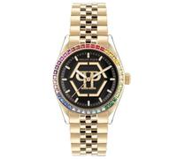 Philipp Plein Women's Watch Analogue Quartz Date Superlative Stainless Steel, Gold/Black - Pw2ba0623, OS, Philipp Plein Date Superlative