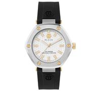 Philipp Plein Women's Watch Analogue Quartz The Hexagon, Silver/Silver/Silicone - Pw1ba0223
