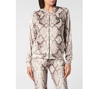 PHILIPP PLEIN Zip-Up Hoodie with Animalier Python Print - Size: M - female