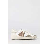 PHILIPPE MODEL Low-Top Sneakers in Calf Leather and Fabric with Glitter Inserts - Size: 38 - female