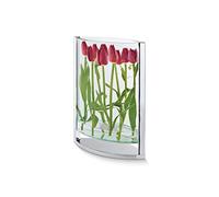 Philippi Decade Vase Size S 30 cm Glass/Aluminium Silver