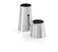 Philippi - Stripes Milk and Sugar Set, 2 Pieces, Stainless Steel Pleated, Dishwasher Safe