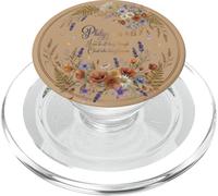 Philippians 4:13 Bible Verse Christian Floral Aesthetic PopSockets PopGrip for MagSafe