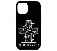 Philippians 4:13 Bible Verse Minimal Christian Christmas Case for iPhone 12/12 Pro