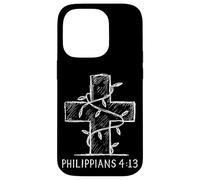 Philippians 4:13 Bible Verse Minimal Christian Christmas Case for iPhone 14 Pro
