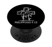 Philippians 4:13 Bible Verse Minimal Christian Christmas PopSockets Adhesive PopGrip