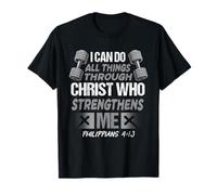 Philippians 4:13 Christian Jesus Bodybuilding Weightlifter T-Shirt