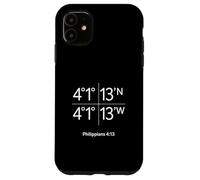 Philippians 4:13 Christian Strength Coordinates Case for iPhone 11