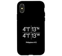 Philippians 4:13 Christian Strength Coordinates Case for iPhone X/XS