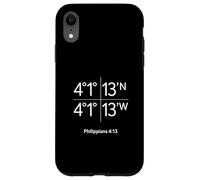 Philippians 4:13 Christian Strength Coordinates Case for iPhone XR