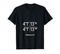 Philippians 4:13 Christian Strength Coordinates T-Shirt