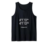 Philippians 4:13 Christian Strength Coordinates Tank Top