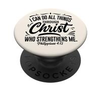 Philippians 4:13 I Can Do All Things | Bible Verse Christian PopSockets Adhesive PopGrip