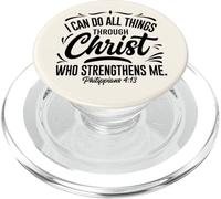 Philippians 4:13 I Can Do All Things | Bible Verse Christian PopSockets PopGrip for MagSafe