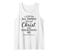 Philippians 4:13 I Can Do All Things Through Christ Bible Tank Top