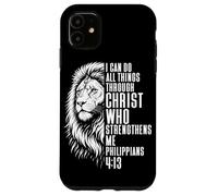 Philippians 4:13 Lion of Judah Christian Faith Bible Verse Case for iPhone 11