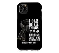 Philippians 4 13 Martial Artist Faith Bible Verse Case for iPhone 11 Pro Max