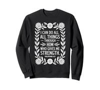 Philippians 4:13 NIV | Christian Faith Bible Scripture Verse Sweatshirt