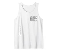 Philippians 4:13, Strength to Encourage You in Hard Times Tank Top
