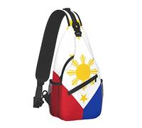 Philippine Flag-5 Outdoor Crossbody Shoulder Bag for Unisex Young Adult Hiking Sling Backpack