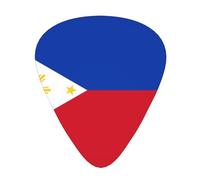 Philippine flag guitar pick set, 3 different thicknesses, 12 pieces for a variety of instruments