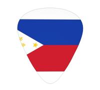 Philippine flag Guitar Picks 12 Pack Assorted Thickness-0.46mm 0.71mm 0.96mm Thin Medium Heavy Picks for Acoustic Electric Guitar Ukulele