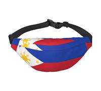 Philippine flag Large Fashion Crossbody Waist Bag, Travel Casual Boys Waist Bag, Suitable for Sports, Running, Cycling, Traveling, Fishing